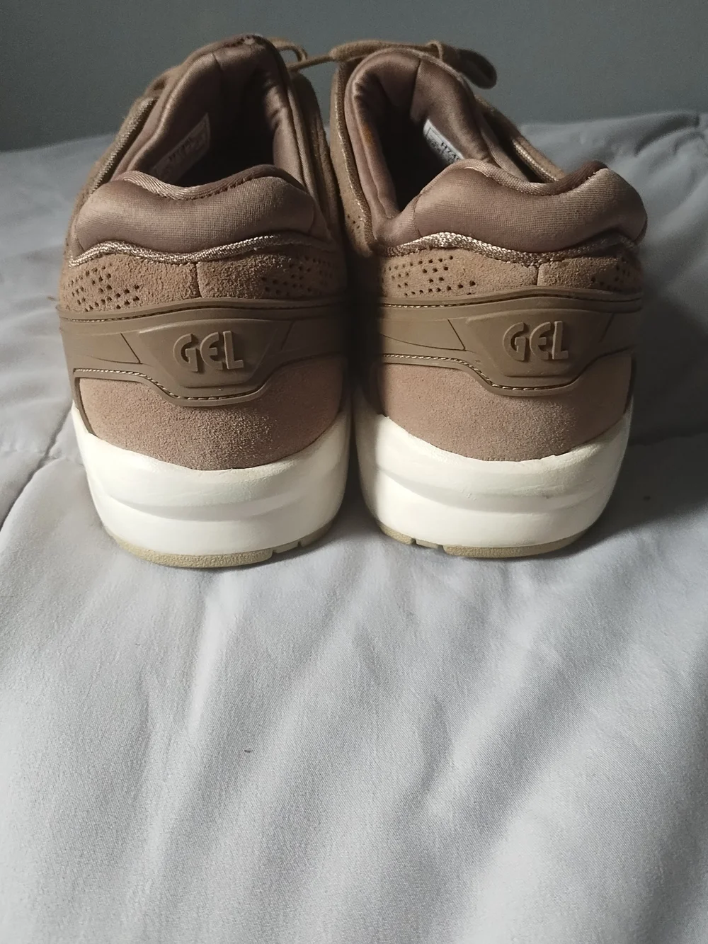 ASICS Men's Taupe Suede Low-Profile Sneakers with Cream Sole